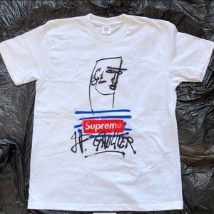 Supreme Box Logo Jean Paul Gaultier White Tee (L)